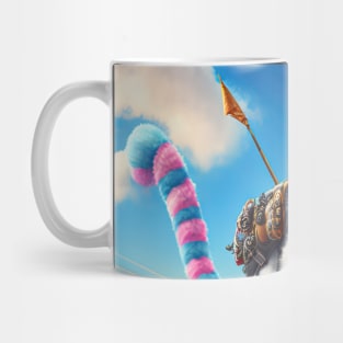 Cotton Candy Cat Climbing Candy Mountain Mug